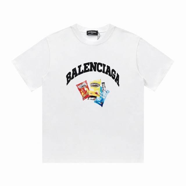 特价 齐码 BALENCIAGA 巴黎世家24SS新款logo印花短袖T恤 采用百分百270克纯棉面料，质感柔软顺滑 采用进口专机高温热固油墨丝网印花，看得到的