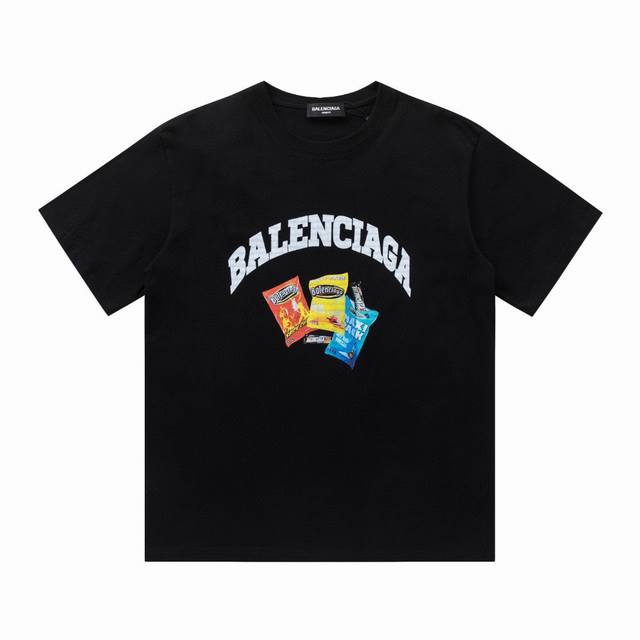 特价 剩余尺码 S M XL BALENCIAGA 巴黎世家24SS新款logo印花短袖T恤 采用百分百270克纯棉面料，质感柔软顺滑 采用进口专机高温热固油墨