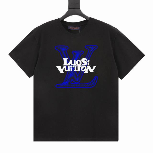 特价 剩余尺码 S XL Louis vuitton 路易威登24ss蓝白拼色logo印花t恤短袖 精选优质260g纯棉面料，触感软糯亲肤细腻，实物到手绝对超乎