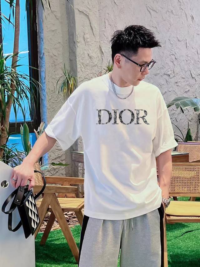 Dior 重磅双纱T恤 定制高克重磅双纱棉面料！配色轻熟百搭，尺码S-2XL