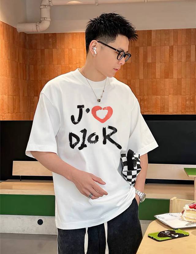 Dior 重磅双纱T恤 定制高克重磅双纱棉面料！配色轻熟百搭，尺码S-2XL