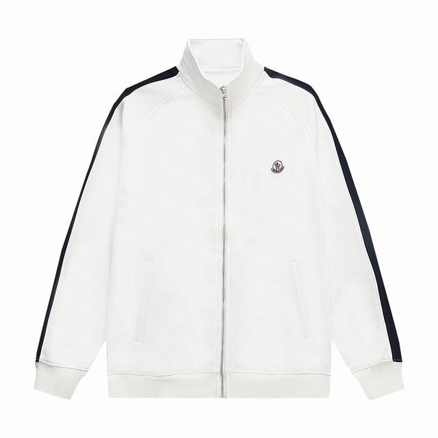 新款上新 蒙口 MONCLER 2024官网同款新款拉链外套徽章logo 五金logo识标高品质牛肚面料、特别手感、超级质感 舒适柔软透气 休闲宽松版型 潮流男