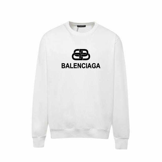 Balenciaga巴黎世家印花圆领毛圈卫衣 1:1对版面料400克毛圈高克重百分百纯棉 提前做过预缩水1×1双纱洗一辈子都不会变形的 男女同款 官网细节一致