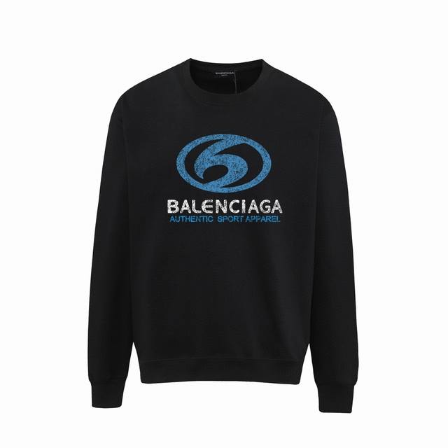 Balenciaga巴黎世家印花圆领毛圈卫衣 1:1对版面料400克毛圈高克重百分百纯棉 提前做过预缩水1×1双纱洗一辈子都不会变形的 男女同款 官网细节一致