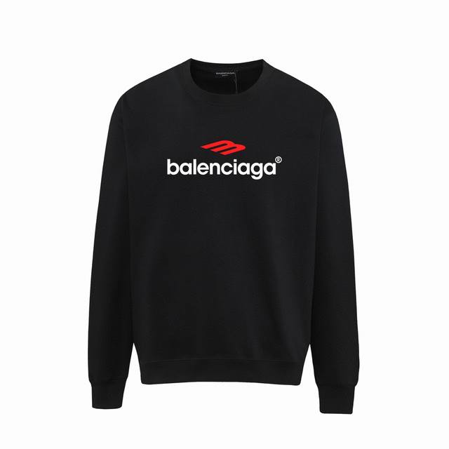 Balenciaga巴黎世家印花圆领毛圈卫衣 1:1对版面料400克毛圈高克重百分百纯棉 提前做过预缩水1×1双纱洗一辈子都不会变形的 男女同款 官网细节一致