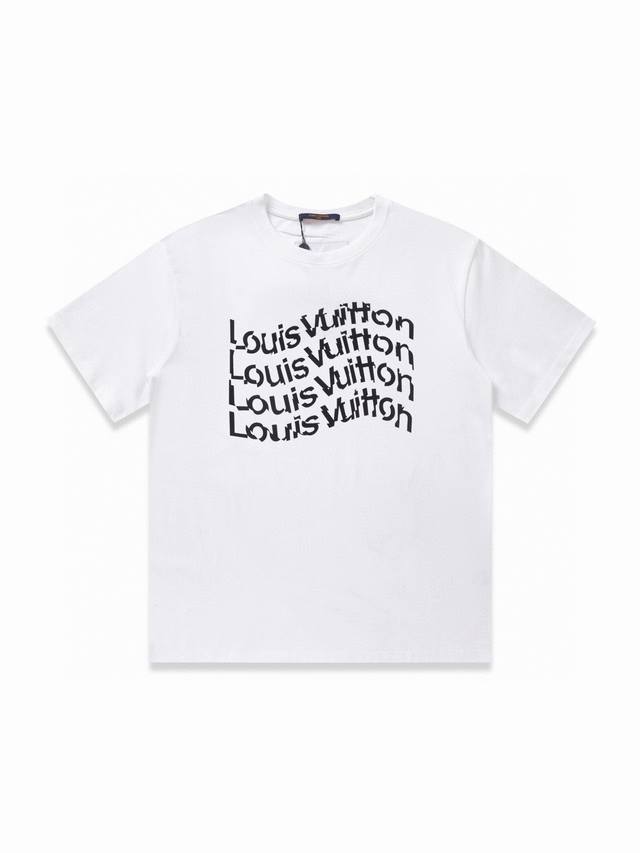 特价 齐码 Louis vuitton 路易威登滑雪系列印花短袖T恤 大logo标识精致升级，灵感源自八十年代复古刺绣原版260克面料官方同款短袖t恤同缸染面料