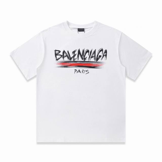 特价 剩余尺码 XS S L Balenciga 巴黎世家新款前后可乐涂鸦logo字母短袖t恤 颜色：黑色 白色 尺码：XS S M L 标准印花技术，纯棉柔软