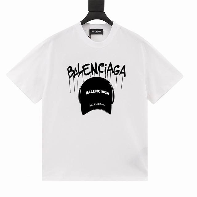 特价 齐码 BALENCIAGA 巴黎世家春夏新品b家涂鸦字母鸭舌帽印花男女同款情侣款短袖 穿上就是舒适自在减龄又显瘦的存在，慵懒而随性，结合干净简单的色系就特 - 点击图像关闭