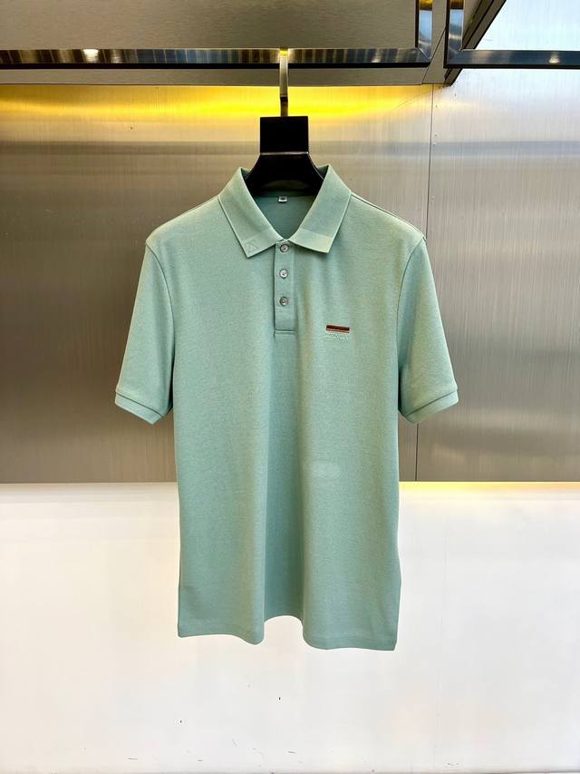 Zegna杰尼亚、2024新品男士商务休闲翻领polo shirt。六角珠地蜂窝珠地。本店主推了八年的经典大珠地面料，专柜60%以上的POLO衫都是此款面料。今