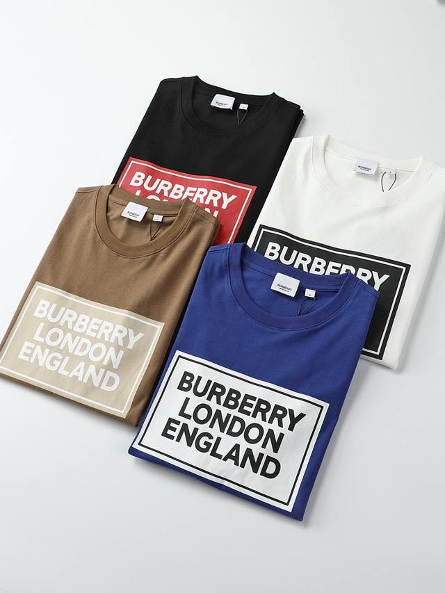 Burberry 巴宝莉 2024春夏新logo圆领短袖T恤 原版定制面料 定制定染 手感非常舒服 超级百搭好看的一款T 非市场普通版本 随意对比，原样拆解分析