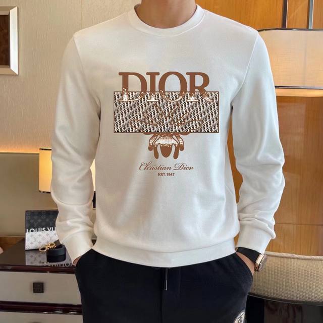 品牌 DIOR 迪奥 胖子福音 2024ss秋款最新款长袖圆领卫衣，官网同步发售 清爽透气 采用顶极天丝罗马 舒适柔软 3D立体清晰 时尚感超好 送礼自留佳品 - 点击图像关闭