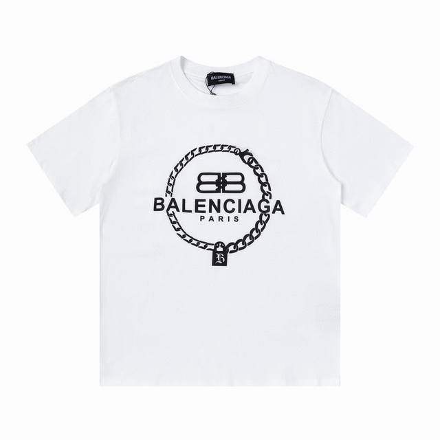 特价 剩余尺码 M L XL Balenciaga 巴黎世家 字母印花短袖T恤 全新的面料与车线工艺，定制面料，全程都是定织定染的，特殊色的决绝忌讳现成面料，大