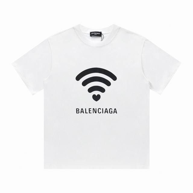 特价 齐码 BALENCIAGA 巴黎世家24SS新款logo印花短袖T恤 采用百分百270克纯棉面料，质感柔软顺滑 采用进口专机高温热固油墨丝网印花，看得到的