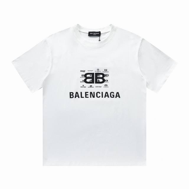 特价 齐码 Balenciaga 巴黎世家 字母印花短袖T恤 全新的面料与车线工艺，定制面料，全程都是定织定染的，特殊色的决绝忌讳现成面料，大货只用到10卷面料