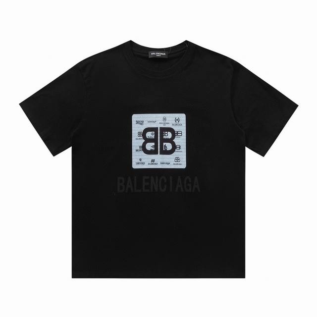 特价 齐码 Balenciaga 巴黎世家 字母印花短袖T恤 全新的面料与车线工艺，定制面料，全程都是定织定染的，特殊色的决绝忌讳现成面料，大货只用到10卷面料