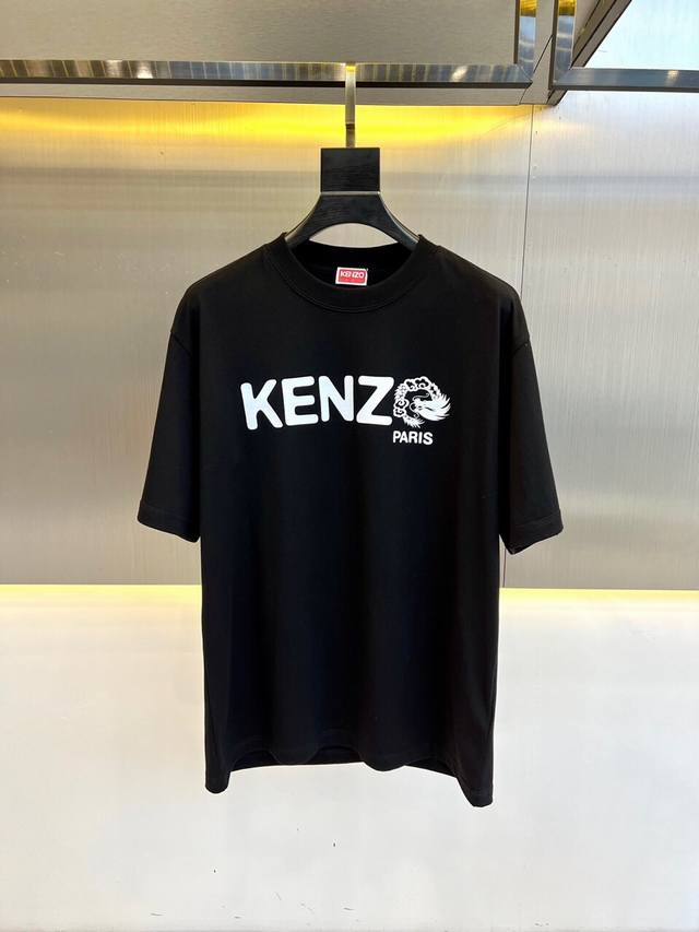 kenzo、 2024夏季新款系列字母设计情侣款短袖t恤！胸前字母樱花印花，纯棉短袖 按专柜1:1配色，经典，优雅，超级漂亮，相当的惊艳哦～清新淡雅，青春气息正