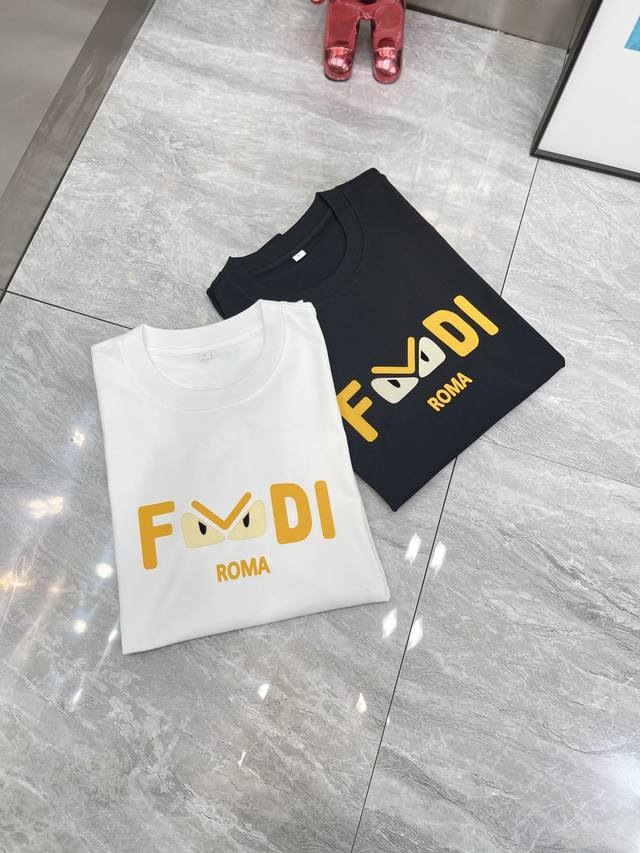 Fendi 芬迪 2024春夏新品 三标齐全 圆领短袖T恤 好货不用过多介绍 看细节 专柜码数：M-XXXL 175 140建议L