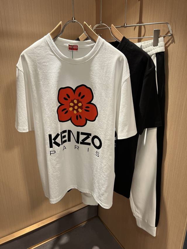 KENZ*高田*三 2024春夏新品男女同款短袖T恤，传承经典著作改良后的新品更加的具有立体感官，胸字母logo图案印花设计！代表着虎虎生威，富富有余！虎年必备