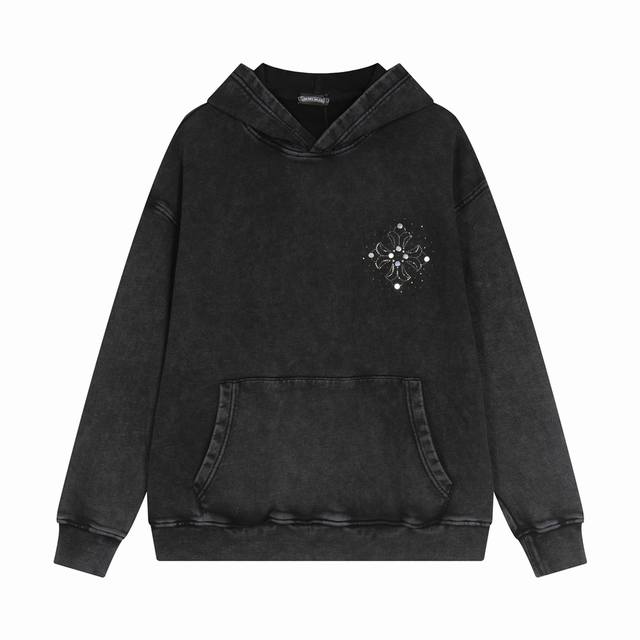 高品质Chrome Hearts 克罗心24SS 最新经典马蹄柳钉 定制430克+重磅棉质，OS版型 水洗黑，水洗绿色 SMLXL