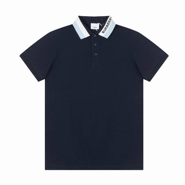 burberry春夏翻领Polo衫新款 领口字母提花Logo标识，定制字母标识纽扣，手工缝钉领标 细节到位 采用 100% 纯棉丝光珠地，手感舒适，配备用扣，三