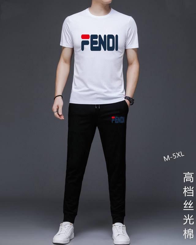 FENDI芬迪 胖子福音 2024官网同款.世界知名奢侈品牌.夏季男士 双丝光 高品质货套装 采用进口原单面料 ，当季时尚潮流款，百搭爆款。简洁大方，精密的车工 - 点击图像关闭