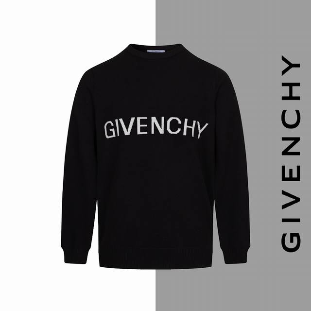 款号 G87 纪梵希大标字母针织圆领毛衣 GIVENCHY 官网一致款式 面料:加厚750克仿羊绒精品毛织面料 工艺：进口机器前后编制字母大标工艺 配套：三标齐