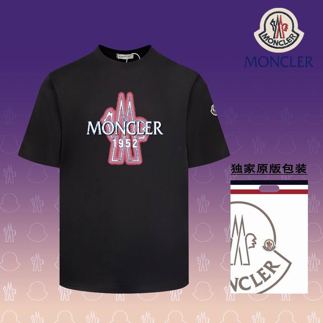 高版本 盟可睐 MONCLER 2024春夏季新款 搭配重工高端数码个性LOGO印花，做工细致完美 高端定制，采用230克双面定制面料，版型设计前卫时尚，上身有