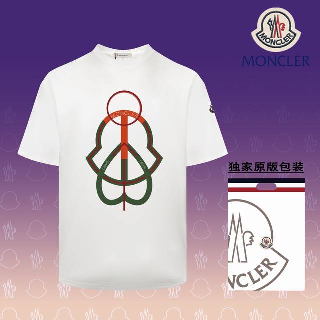 高版本 盟可睐 MONCLER 2024春夏季新款 搭配重工高端数码个性LOGO印花，做工细致完美 高端定制，采用230克双面定制面料，版型设计前卫时尚，上身有