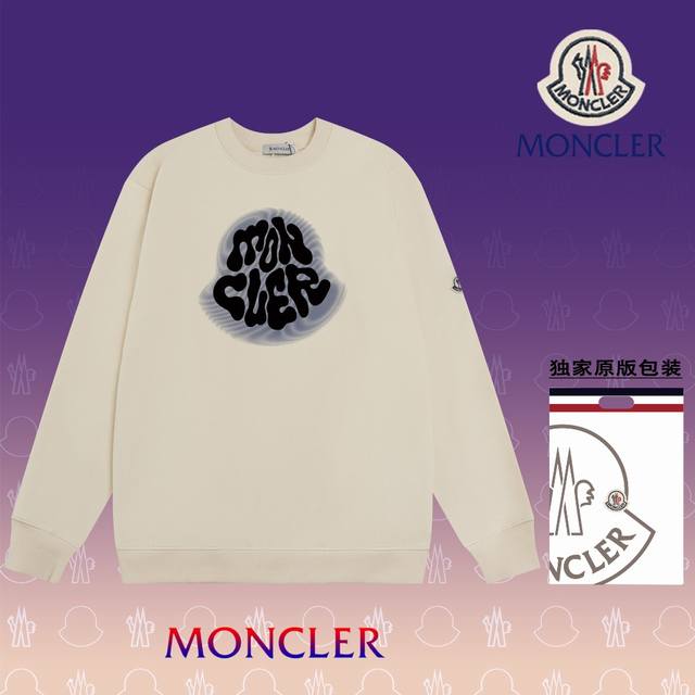 顶级版本 官网品质 盟可睐 MONCLER 现货秒发 2024秋冬新款毛圈卫衣 搭配重工高端数码3D个性LOGO印花工艺，设计独特，做工细致完美高端定制 面料：