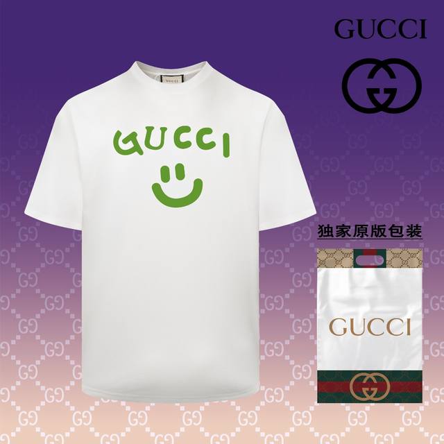 高版本 古驰 GUCCI 2024春夏季新款 搭配重工高端数码个性LOGO印花，做工细致完美 高端定制，采用230克双面定制面料，版型设计前卫时尚，上身有型，非