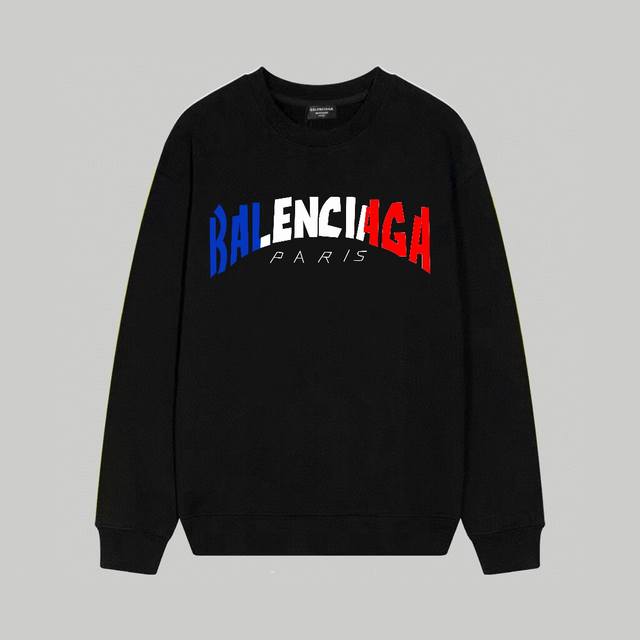 Balenciaga巴黎世家印花圆领毛圈卫衣 1:1对版面料400克毛圈高克重百分百纯棉 提前做过预缩水1×1双纱洗一辈子都不会变形的 男女同款 官网细节一致 - 点击图像关闭