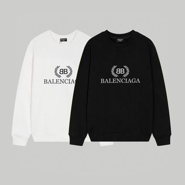 Balenciaga巴黎世家印花圆领毛圈卫衣 1:1对版面料400克毛圈高克重百分百纯棉 提前做过预缩水1×1双纱洗一辈子都不会变形的 男女同款 官网细节一致