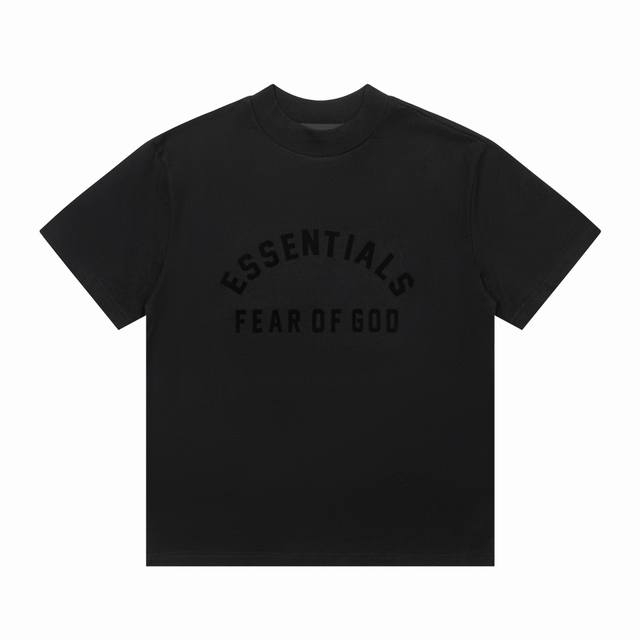 绒印花短袖 套装 FEAR OF GOD ESSENTIALS FOG复线 面料 YB分解送专业机构检测成分，结果为16支单纱 230G精梳棉，市面上所有布行都