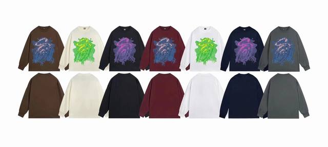 上新款号：S1055 STUSSY 斯图西 Stussy FW24 WEB TEE PIGMENT DYED 网状印花印花圆领tee情侣长袖T恤 原版打造 细节