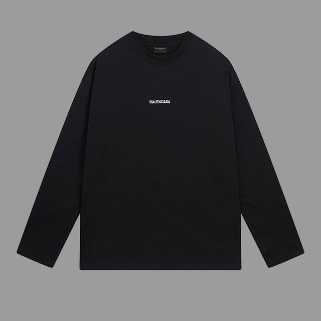 顶级版本 官网品质 巴黎 BALENCIAGA 24ss新款前后巴黎字母Logo刺绣长袖 面料采用260g巴黎专用双纱*高克重1比1双纱罗纹 前后幅采用进口田岛