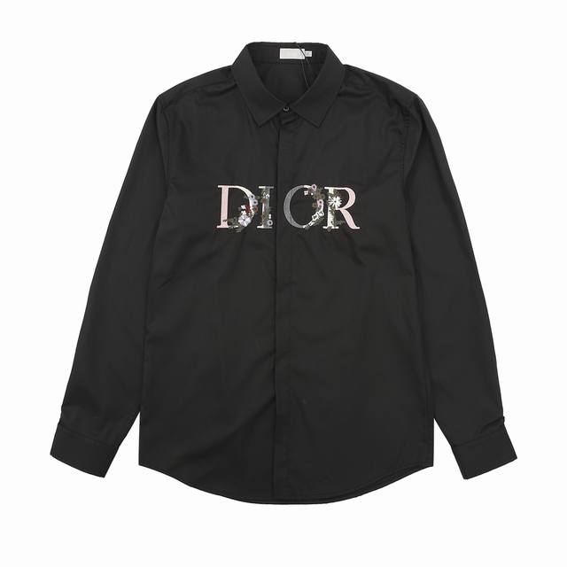 DIOR 迪奥 渐变花卉刺绣衬衫长袖 Size：S-XXL