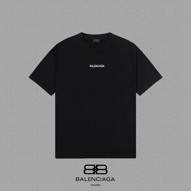 BALENCIAGA 巴黎世家 巴黎镭射反光字母印花短袖T恤 定织定染280克精梳棉重磅面料 螺纹零色差 细节完美 区别市面通货版本 欢迎对比 男女同款 上图必