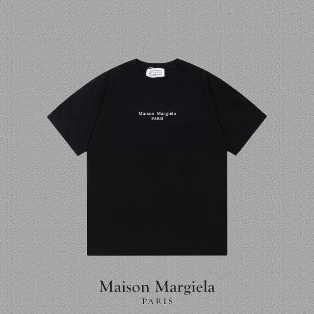 Maison Margiela MM6 马吉拉] 2024FW短袖T恤 mm10字母LOGO印花 高端32s双纱260克面料 重磅面料 定制拉架罗纹同缸同染 三