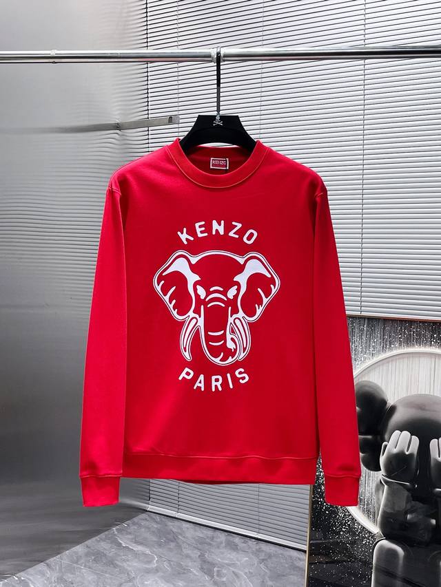 肯佐 KENZO 2024ss新款 长袖 圆领 卫衣，高端版本！专柜定制面料 透气舒适度高，细节无可挑剔，品牌元素设计理念，体现高品质。手感细腻柔软！呈现休闲裁