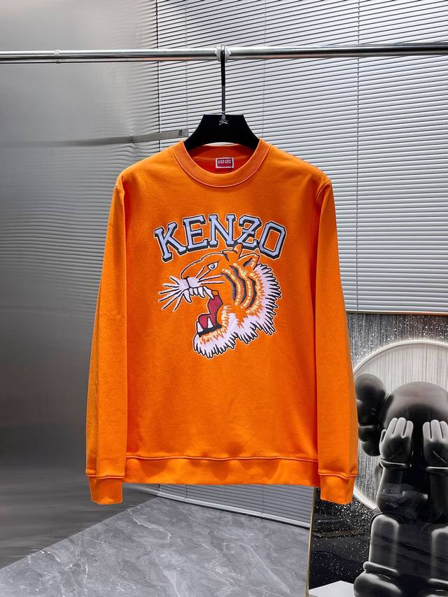 肯佐 KENZO 2024ss新款 长袖 圆领 卫衣，高端版本！专柜定制面料 透气舒适度高，细节无可挑剔，品牌元素设计理念，体现高品质。手感细腻柔软！呈现休闲裁 - 点击图像关闭