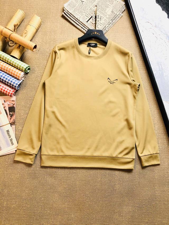 可穿200斤胖子福音码数:M-4Xl 芬迪 Fendi 原单品质 三标齐全 最新款 衣服男装卫衣T恤 精选专柜订制顶级丝光棉进口面料 所有细节做工完美1比1复刻