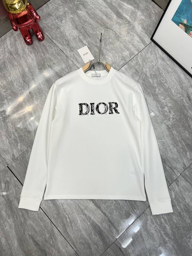 可年后 Dior 迪奥 2025秋冬新品 三标齐全 长袖T恤打底衫 好货不用过多介绍 看细节 专柜码数：M-Xxxl 175 140上身L