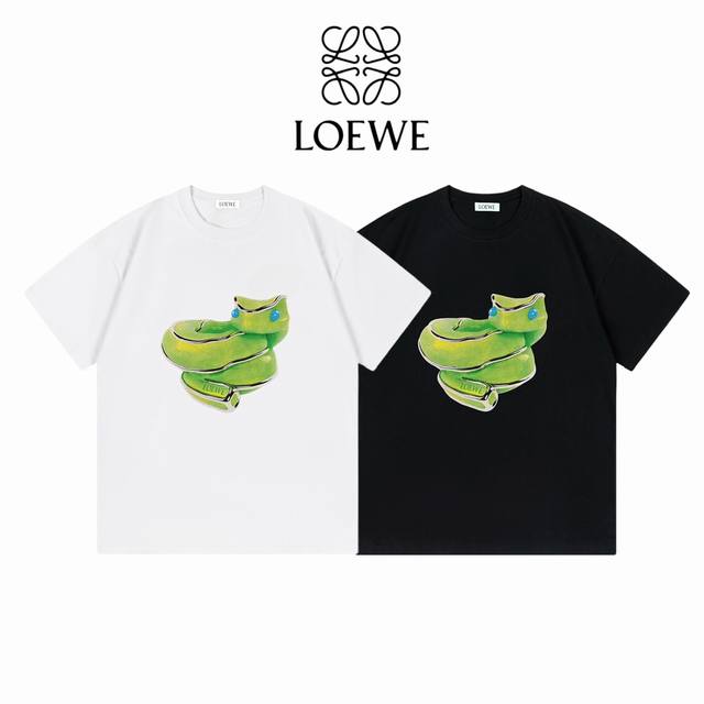 支持年后售后！ 。 Loewe罗意威蛇年限定 2025新春灵蛇 康丽数码直喷工艺 双纱260克 ：黑色 白色 ：Xs-L