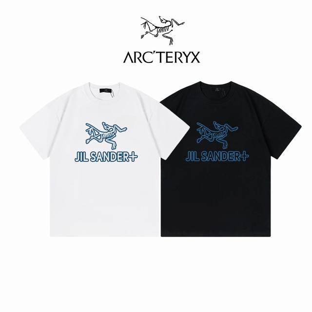 支持年后售后！ 。 Arcteryx始祖鸟 联名Jilsander喷墨短袖 260克短袖 ：白色 黑色 ：Xs-L