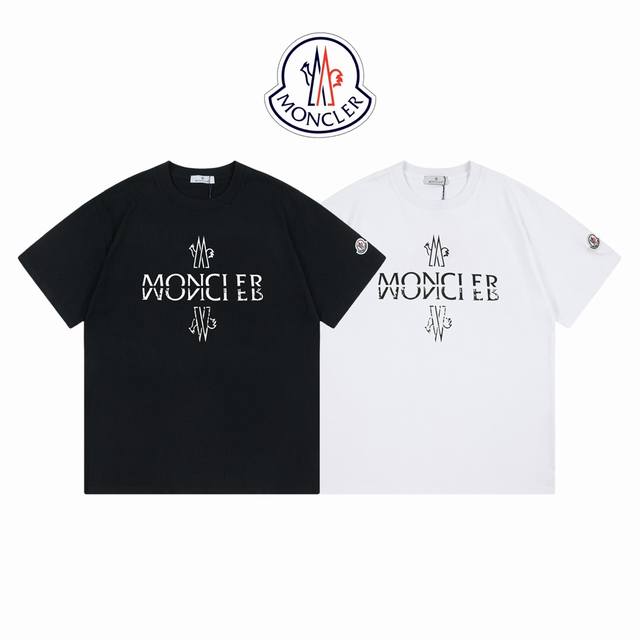 支持年后售后！ 。Moncler盟可睐 倒映字母袖章Logo短袖 双纱260克 ：白色 黑色 ：Xs-L