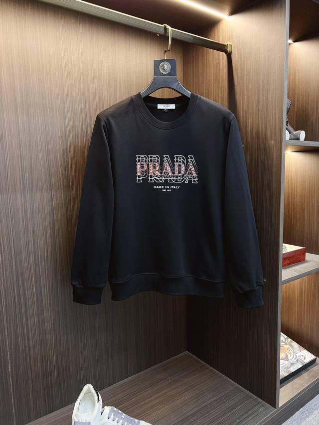 支持年后退换！ 官网款可穿200斤胖子福音 Prada 普拉达 原单品质 三标齐全 2024最新款 衣服男装卫衣T恤 精选专柜订制顶级双丝光棉进口面料 所有细节 - 点击图像关闭