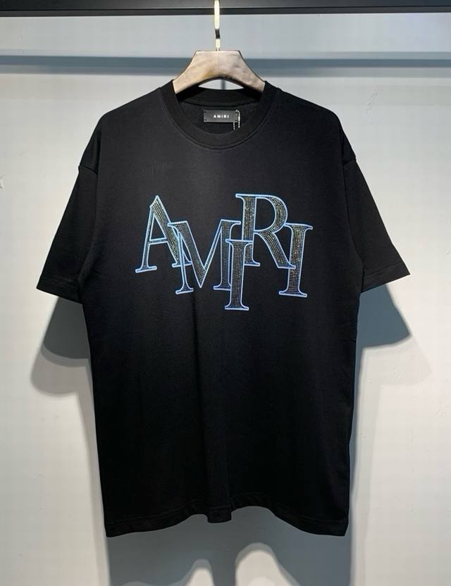 707款 Amiri实拍 烫闪银粒黑色 白色 挂拍S. M. L. Xl