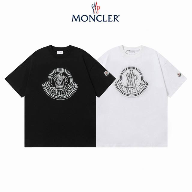 25Ss早春新品 Moncler 蒙口 260克圆领短袖T恤 手袖小标Logo重叠字母印花标识 官方同步 高版本 高品质 时尚个性 百搭潮流 纯原品质 原版面料