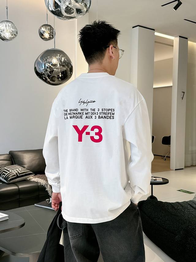 Y-3* 顶级版本2025早春新品长袖 火爆上市啦 定制顶级优选洗水棉面料 上身舒适度高 专柜同款装饰 轻奢内敛低调奢华 内搭外穿轻松驾驭不挑人 裁剪精细完美