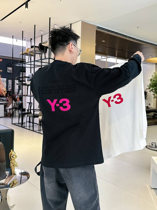 Y-3* 顶级版本2025早春新品长袖 火爆上市啦 定制顶级优选洗水棉面料 上身舒适度高 专柜同款装饰 轻奢内敛低调奢华 内搭外穿轻松驾驭不挑人 裁剪精细完美